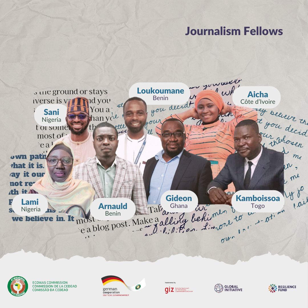 Seven journalists from Ghana, Nigeria, Côte d’Ivoire, Benin and Togo are taking part in the Journalism Fellowship in West Africa, a one-year programme designed to shine a spotlight on the escalating instability in West Africa and develop resilience against organized crime.
